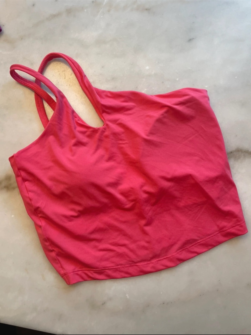Women’s Pink Crop Tank sports bra Bralette - all in motion size medium